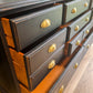 Refurbished Hand Painted Black Merchant Chest - The Barn Shed