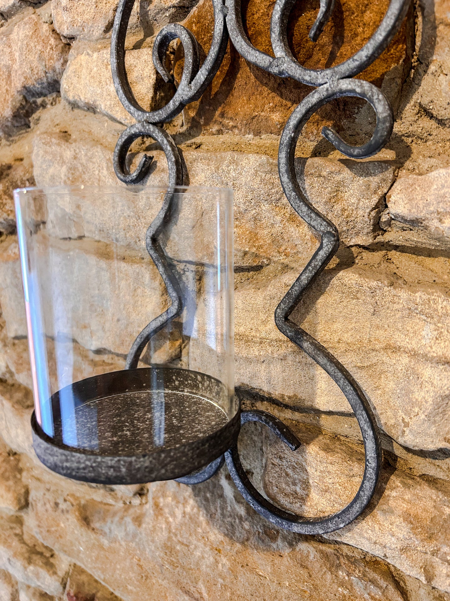 Rustic Metal Wall Candleholder - The Barn Shed