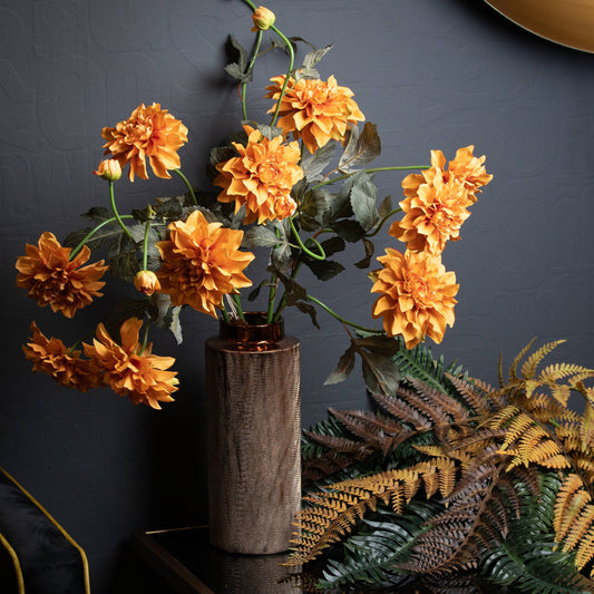 Orange Dahlia Spray - The Barn Shed