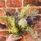 Faux Wedding Flowers-Faux Blue Thistle and Lavender Arrangement