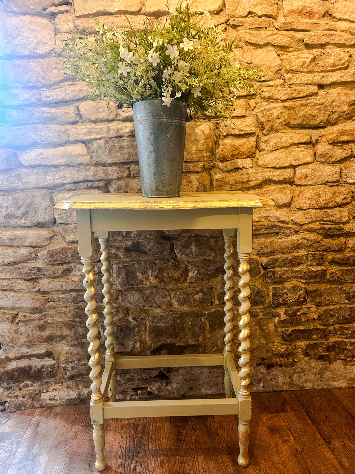 Hand Painted Hall Table in Gold 