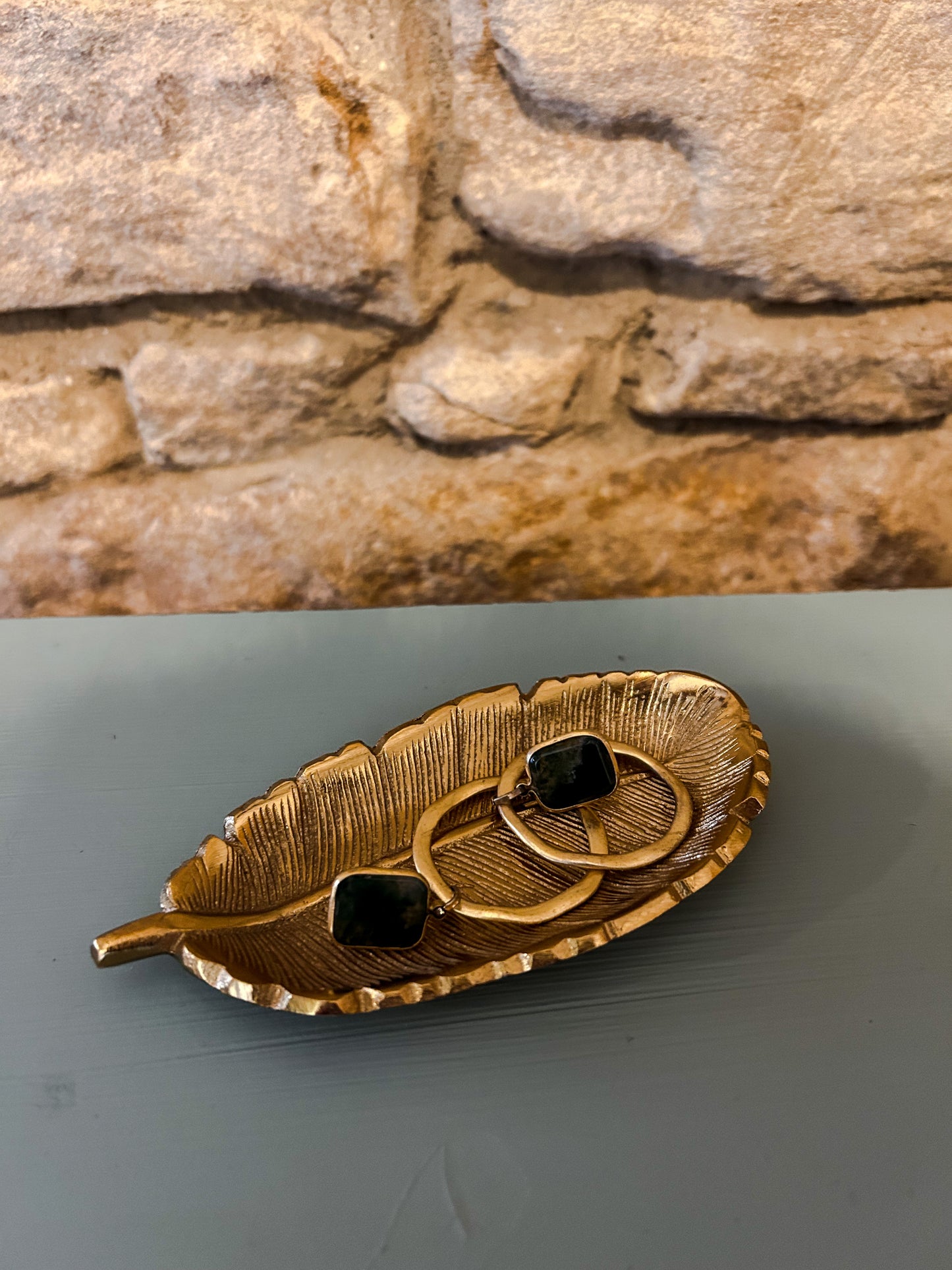 Golden Feather Trinket Dish - The Barn Shed