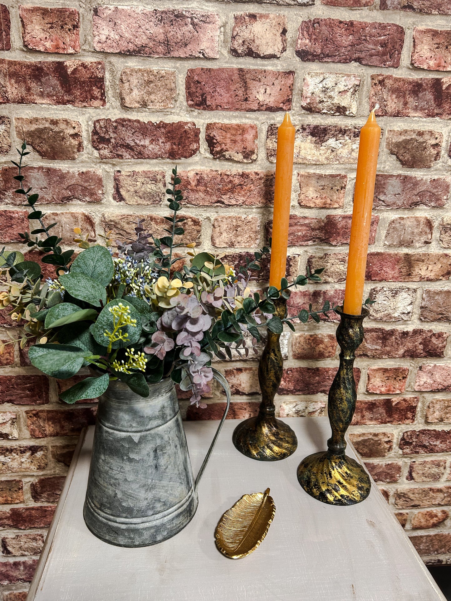 Antique Gold Candlestick | The Barn Shed 