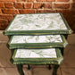 Refurbished Nest of 3 Tables in Amsterdam Green - The Barn Shed