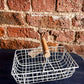 Rustic white metal basket-Various styles - The Barn Shed