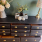 Refurbished Hand Painted Black Merchant Chest - The Barn Shed