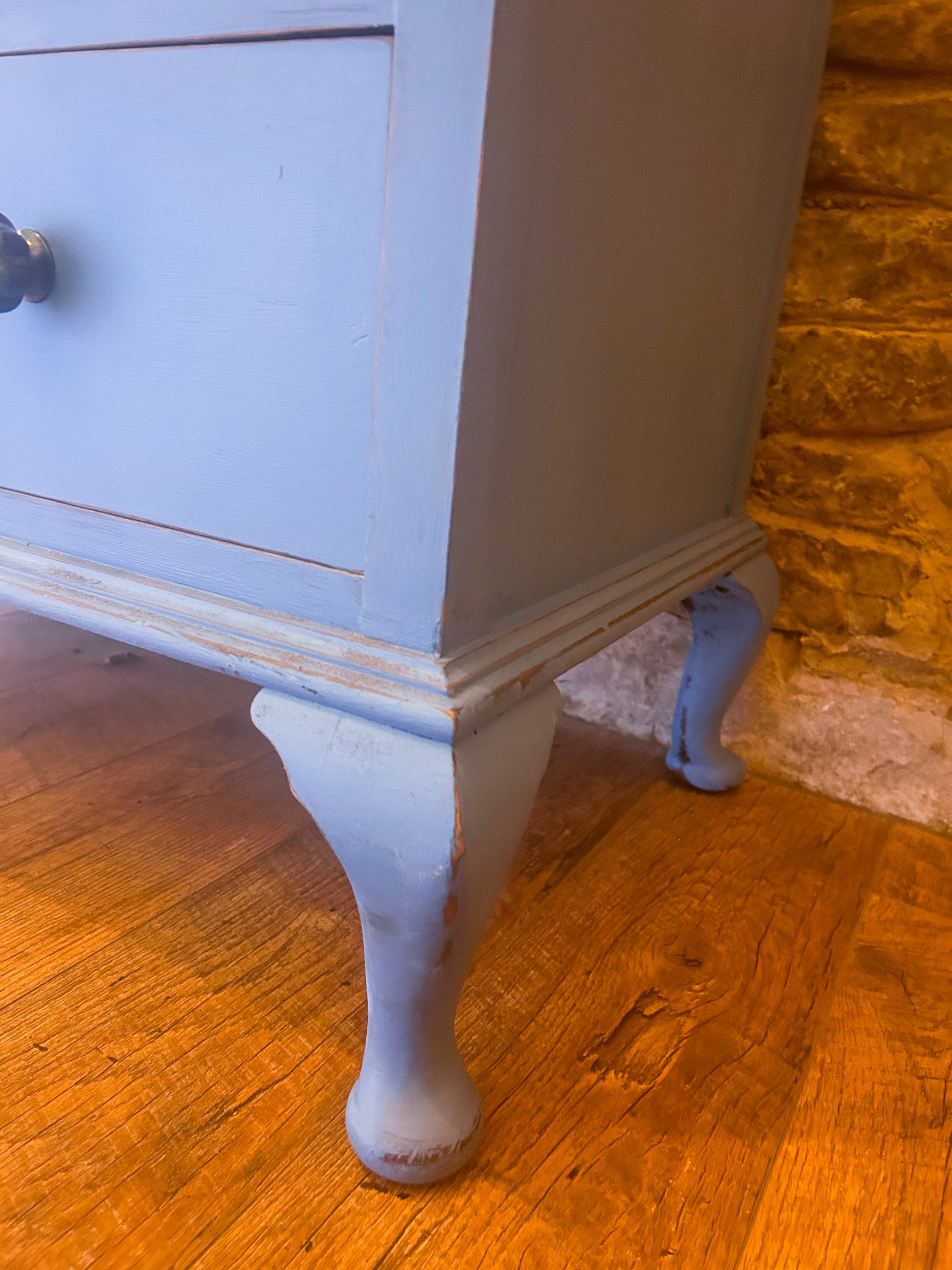 Rustic Country House Chest of Drawers in Greek Blue - The Barn Shed