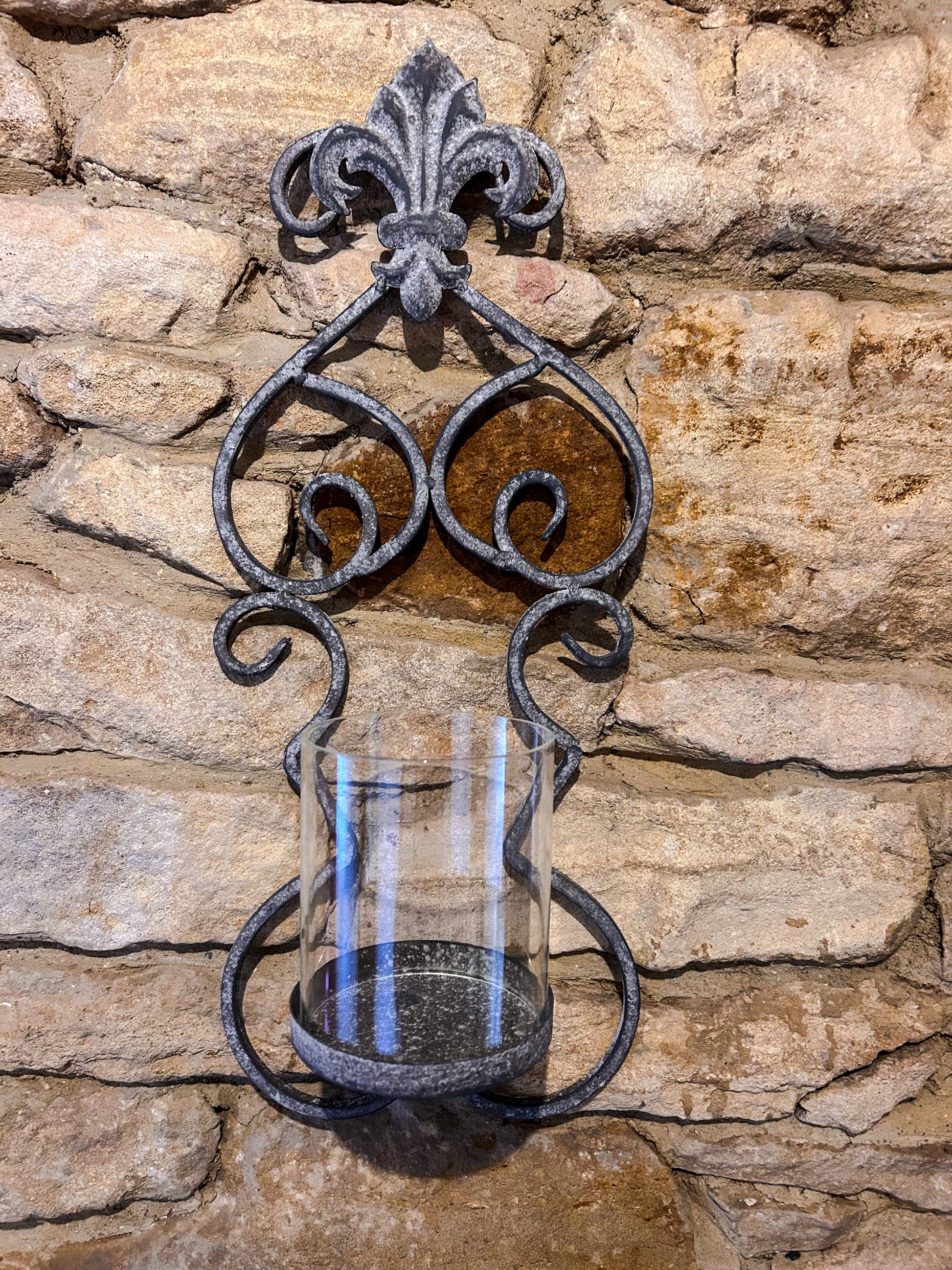 Rustic Metal Wall Candleholder - The Barn Shed