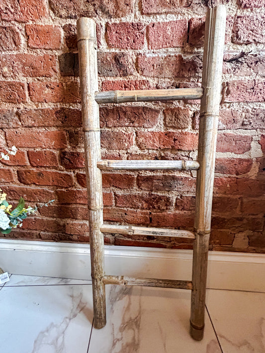 Bamboo Display Ladder With 4 Rungs - The Barn Shed