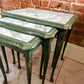 Refurbished Nest of 3 Tables in Amsterdam Green - The Barn Shed