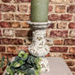 Overly distressed faux stone candlestick - The Barn Shed