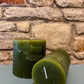 Rustic Pillar Candle Fern Green 7cmx13cm - The Barn Shed