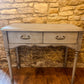 Hand Painted Château Grey Distressed Console Table - The Barn Shed