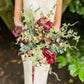 Faux Wedding Flowers-Red and Green Wedding Bouquet