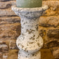 Overly distressed faux stone candlestick - The Barn Shed