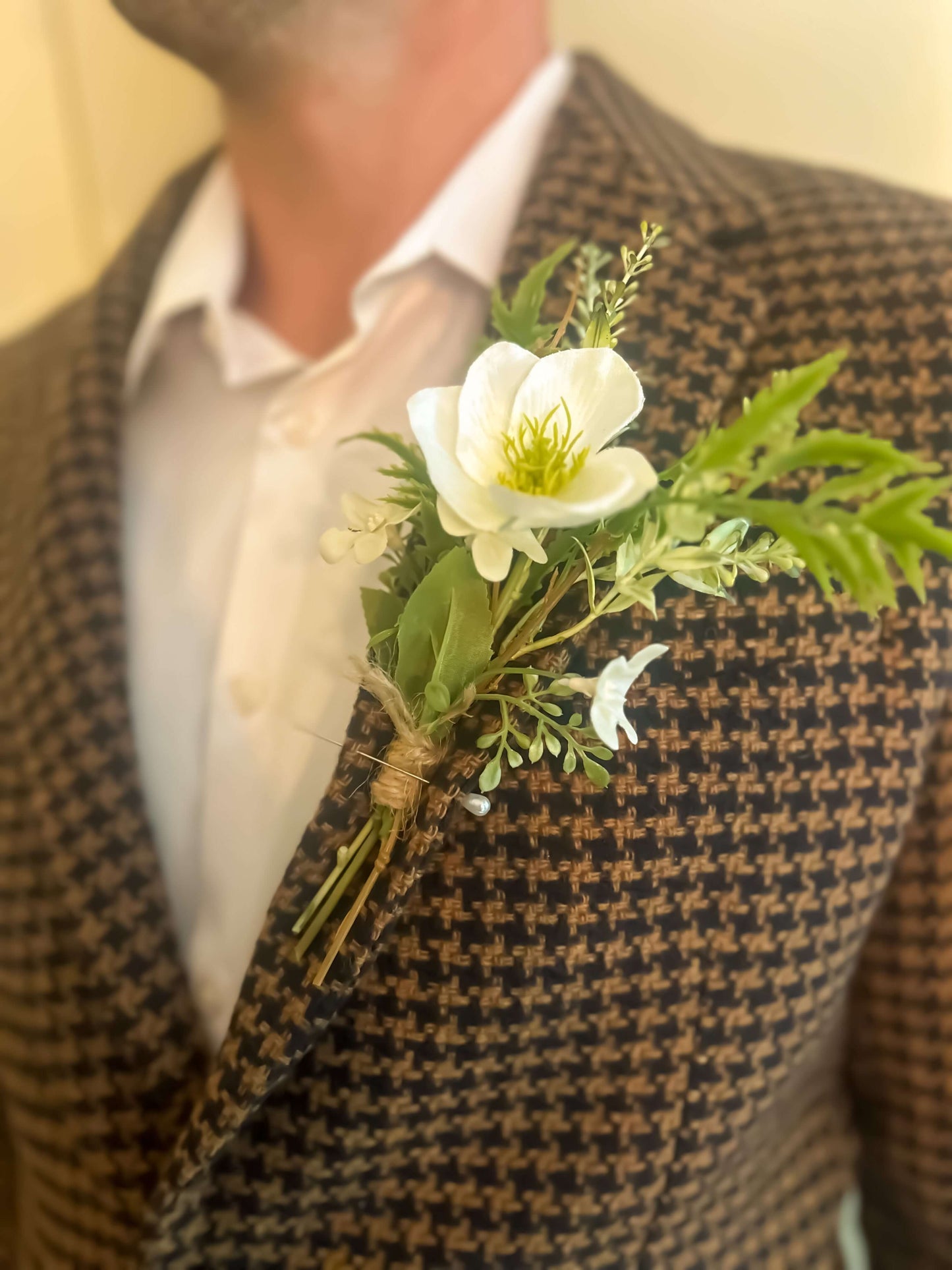 Faux Wedding Flowers-White and Green Bridal Bouquet