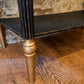 Refurbished Hand Painted Console Table in Athenian Black and Gold - The Barn Shed