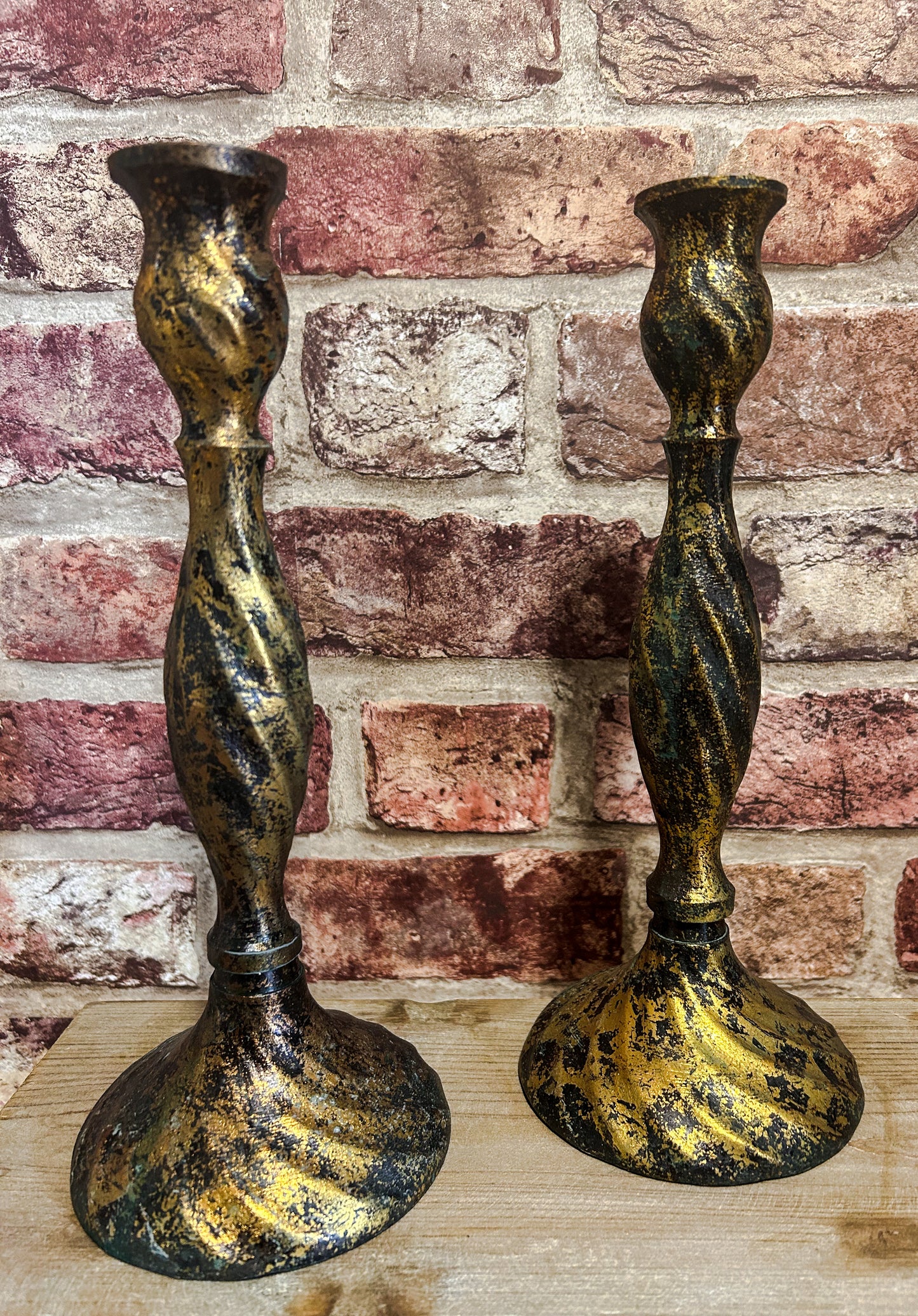 Antique Gold Candlestick | The Barn Shed 