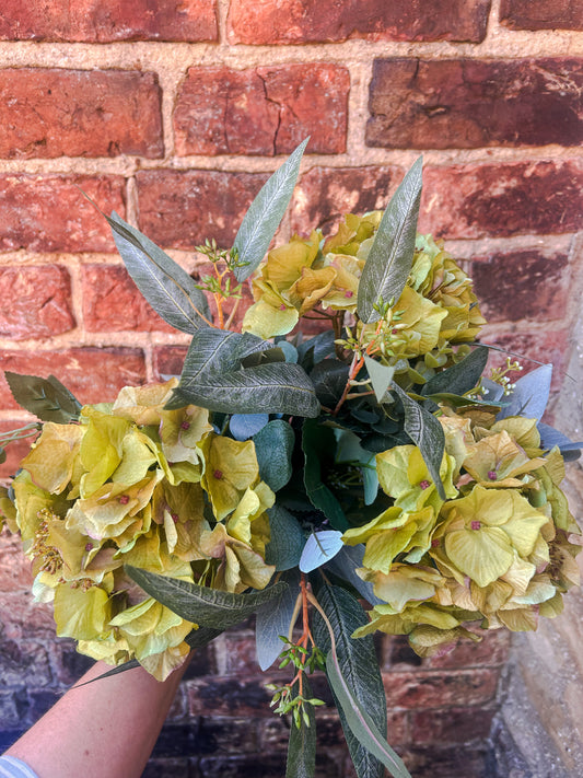 Faux Green Hortensia Arrangement - The Barn Shed