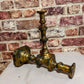 Worn brass look candlestick - The Barn Shed