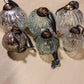 Glass cracked vintage effect baubles -various sizes and colours - The Barn Shed