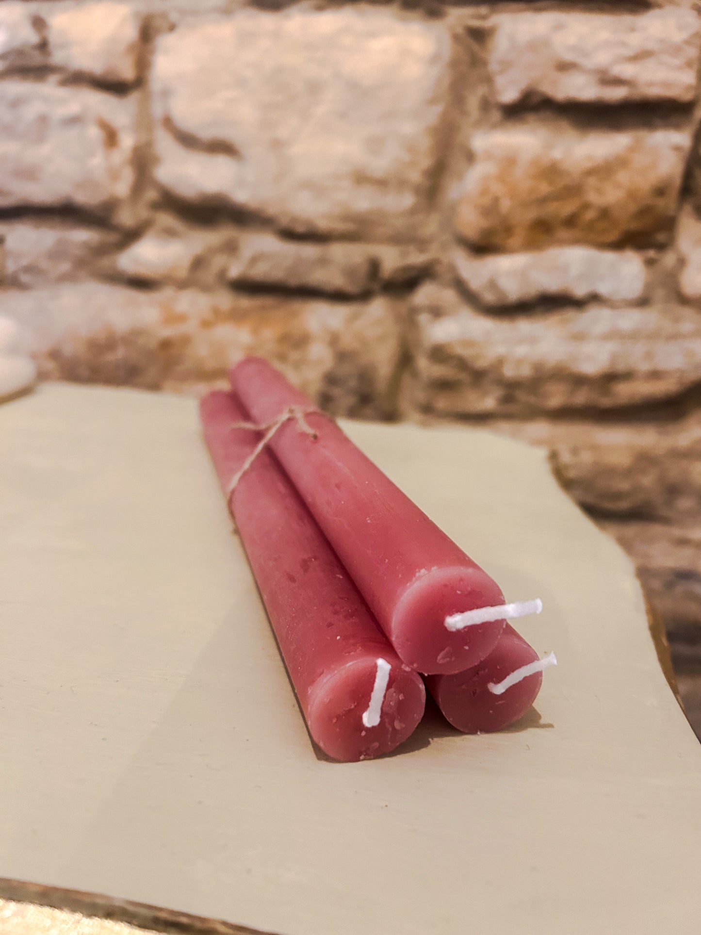 Rustic dinner candles-Dusky Pink - The Barn Shed