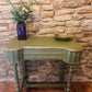 Refurbished Hand Painted Olive Green Hall table - The Barn Shed