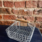 Rustic white metal basket-Various styles - The Barn Shed