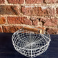 Rustic white metal basket-Various styles - The Barn Shed