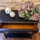 Refurbished Hand Painted Console Table in Athenian Black and Gold - The Barn Shed