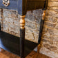 Refurbished Hand Painted Console Table in Athenian Black and Gold - The Barn Shed