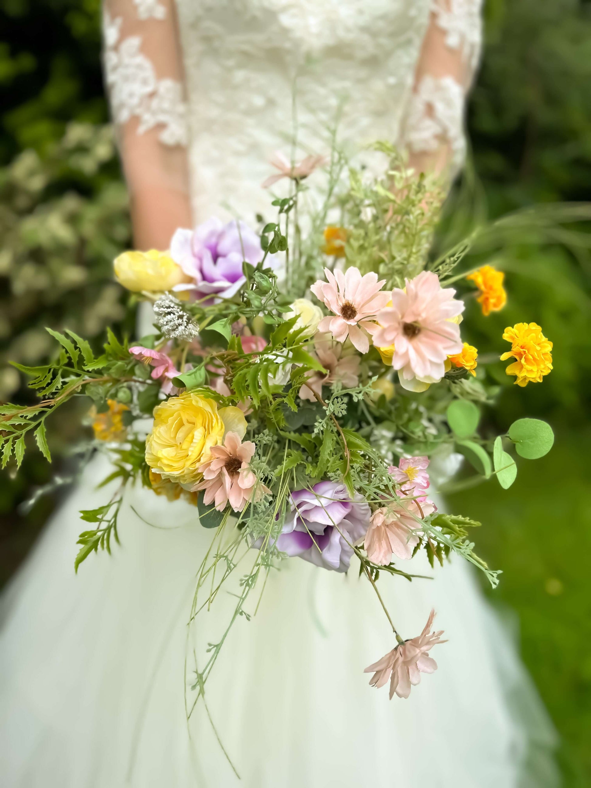 Colourful Spring Bridal Bouquet - The Barn Shed