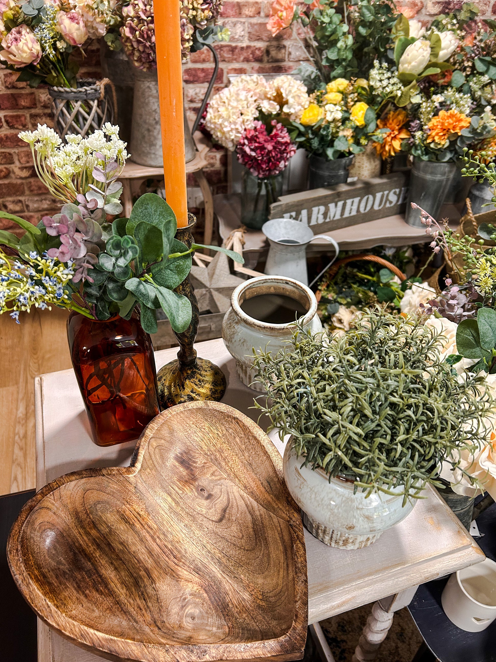 Wooden Heart Bowl- Mango Wood - The Barn Shed