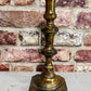 Worn brass look candlestick - The Barn Shed