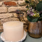 Rustic Pillar Candle and Saucer Set - The Barn Shed