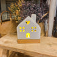 LED House decoration on wooden base - The Barn Shed