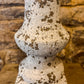 Overly distressed faux stone candlestick - The Barn Shed