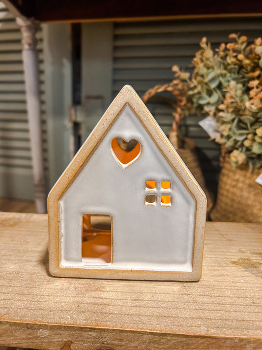 Natural House with LED candle - The Barn Shed