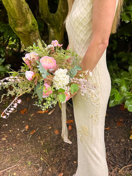 Faux Wedding Flowers -Pink Blush Wedding Bouquet