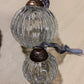 Glass cracked vintage effect baubles -various sizes and colours - The Barn Shed