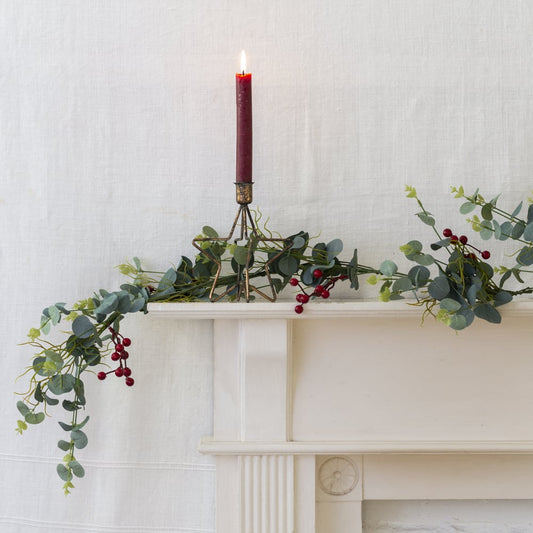 Red Berry & Eucalyptus Garland is - The Barn Shed