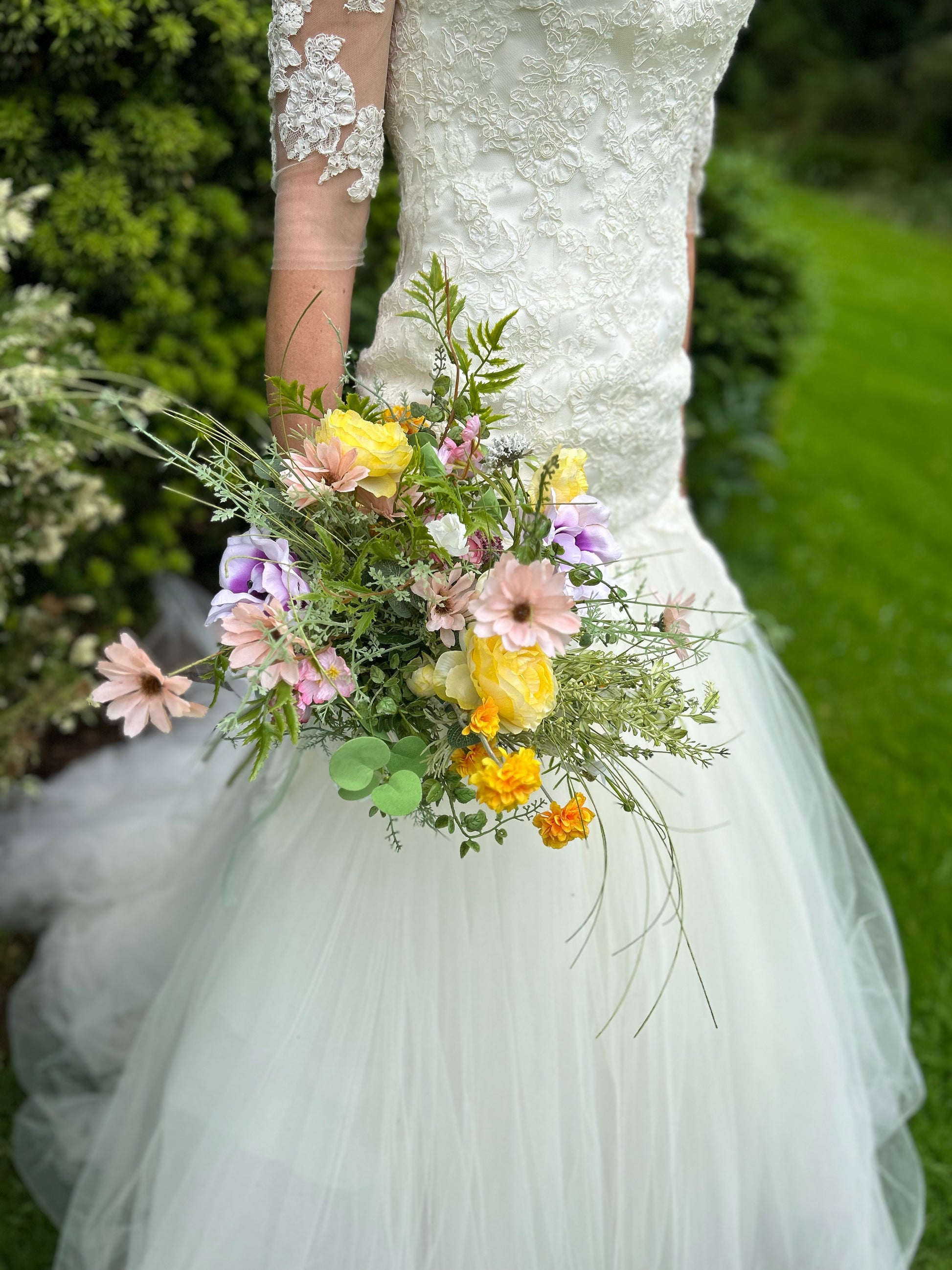 Colourful Spring Bridal Bouquet - The Barn Shed