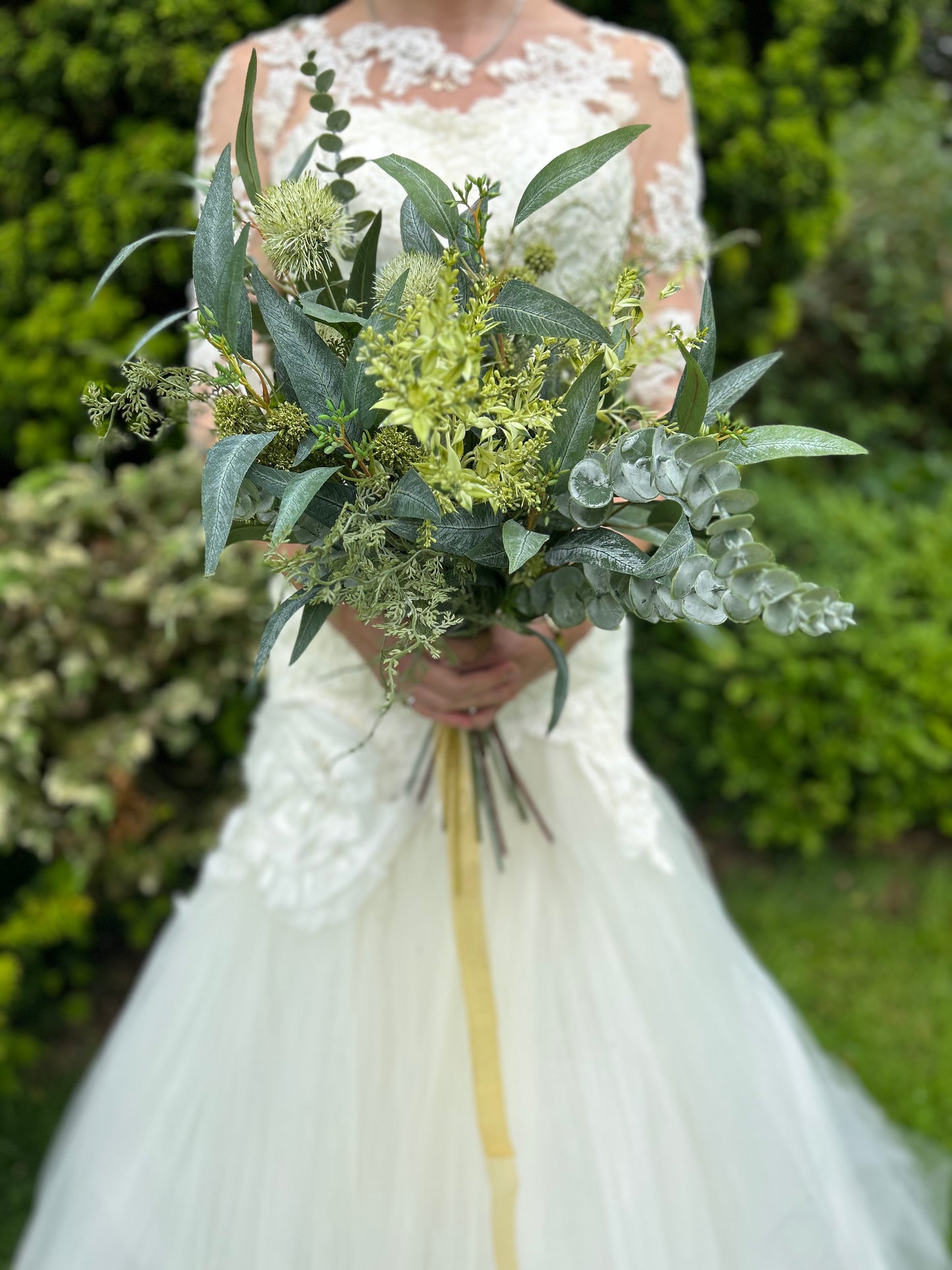 Faux Wedding Flowers-Greenery Bridal Bouquet