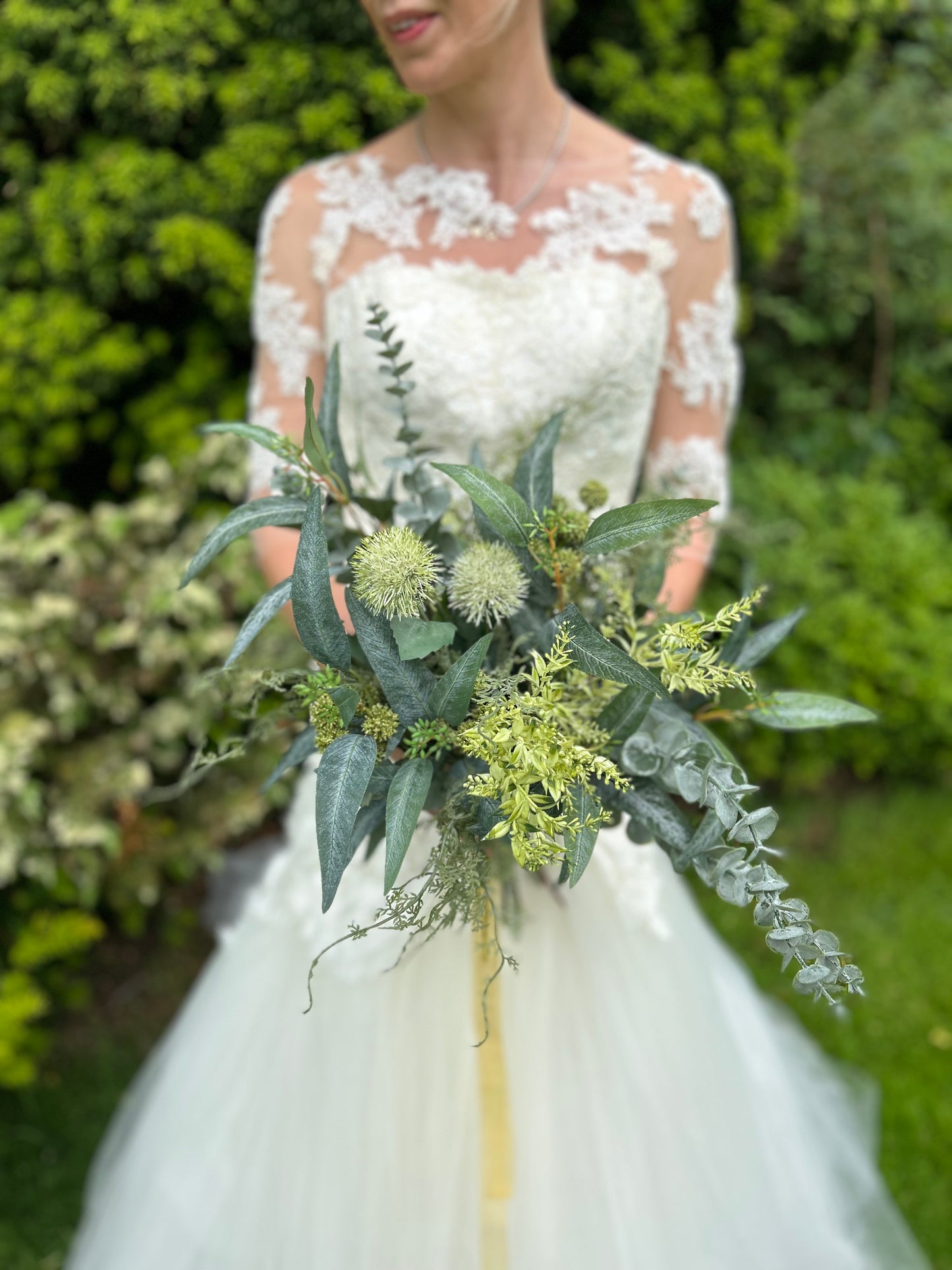 Faux Wedding Flowers-Greenery Bridal Bouquet