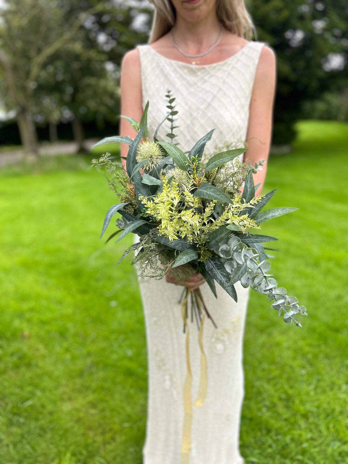 Faux Wedding Flowers-Greenery Bridal Bouquet