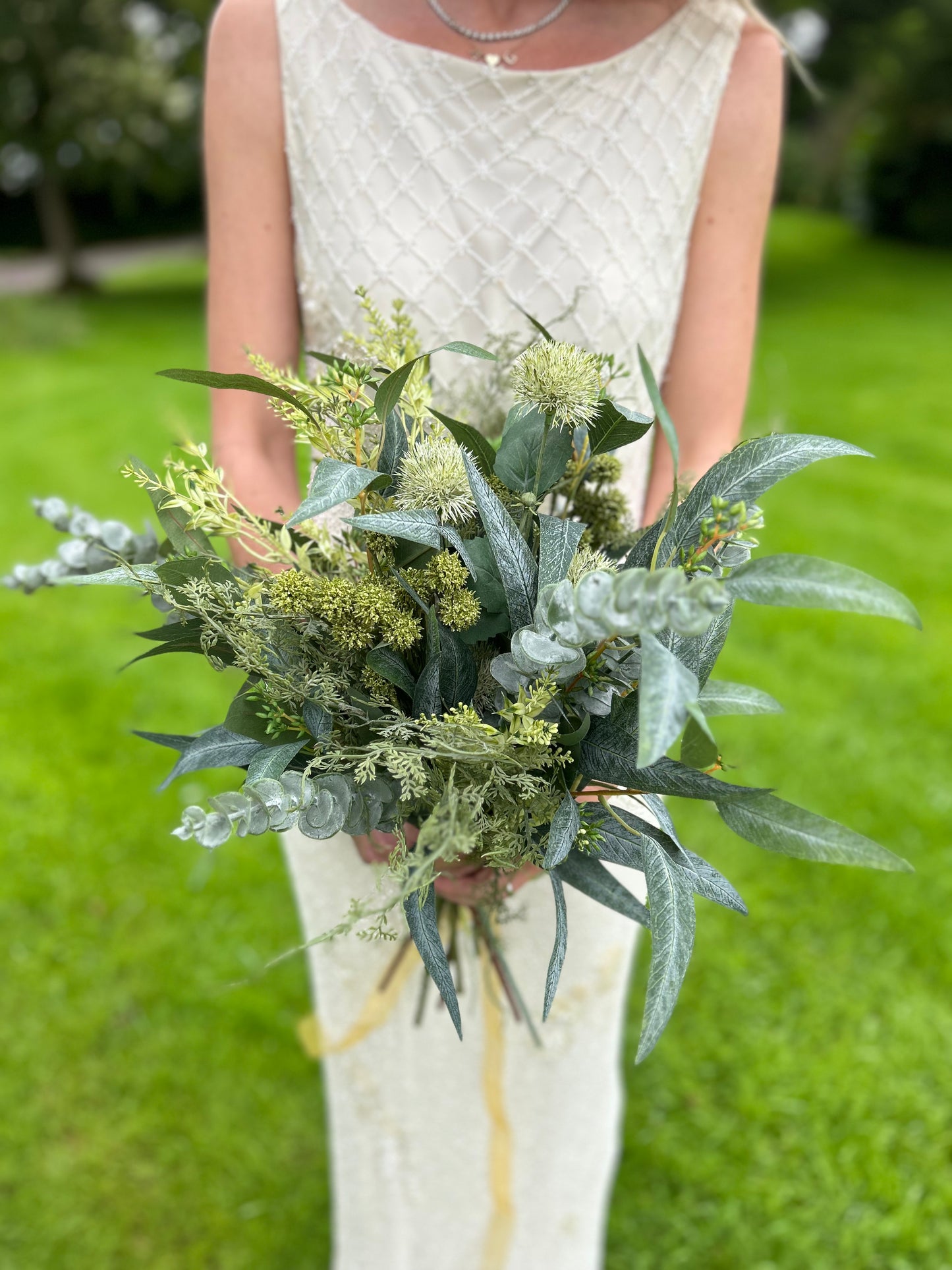 Faux Wedding Flowers-Greenery Bridal Bouquet