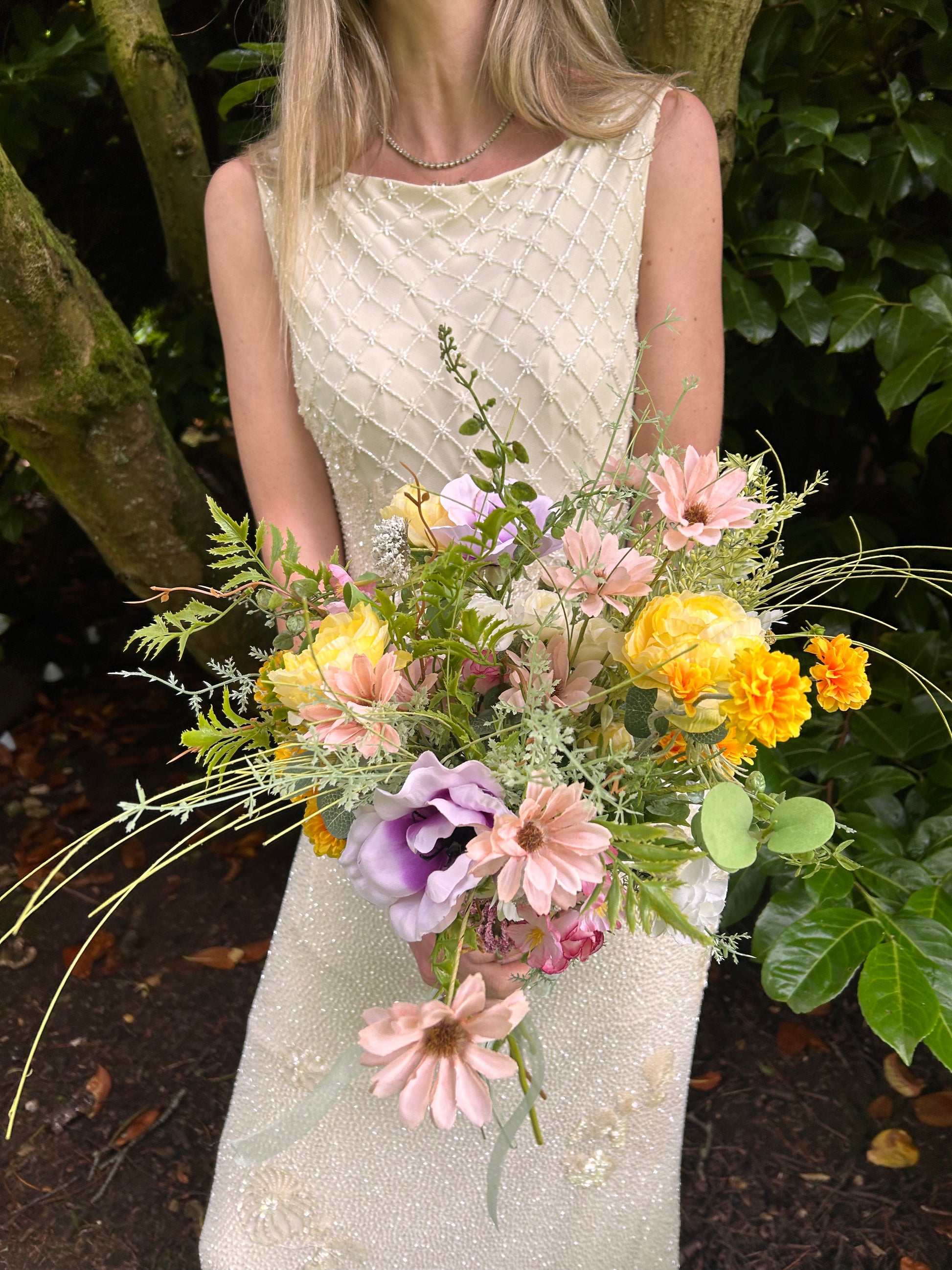 Colourful Spring Bridal Bouquet - The Barn Shed