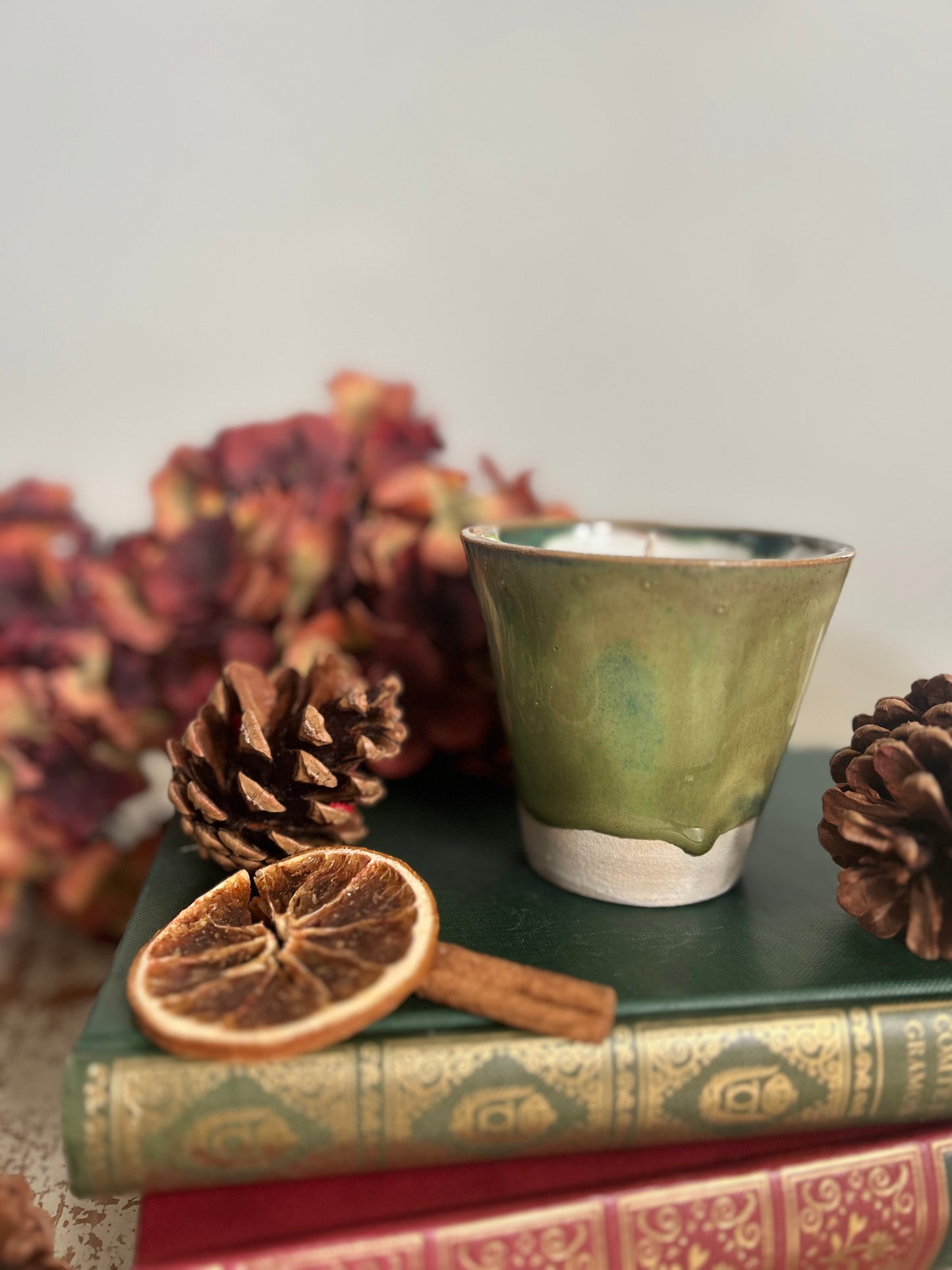 Rustic Handmade Candle - Ember| Cozy, Woodland Nature Scent in Reusable Pot