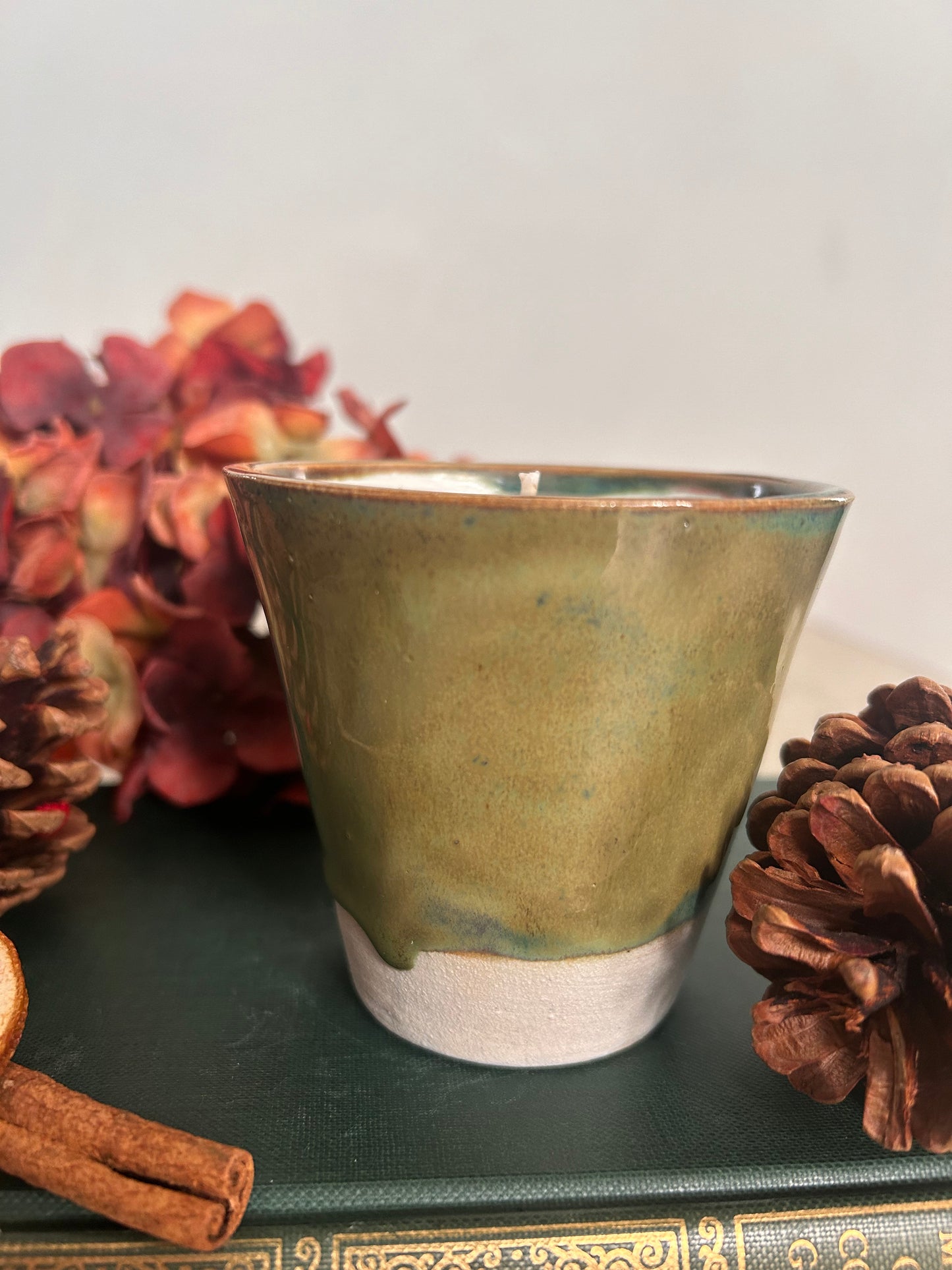 Rustic Handmade Candle - Ember| Cozy, Woodland Nature Scent in Reusable Pot