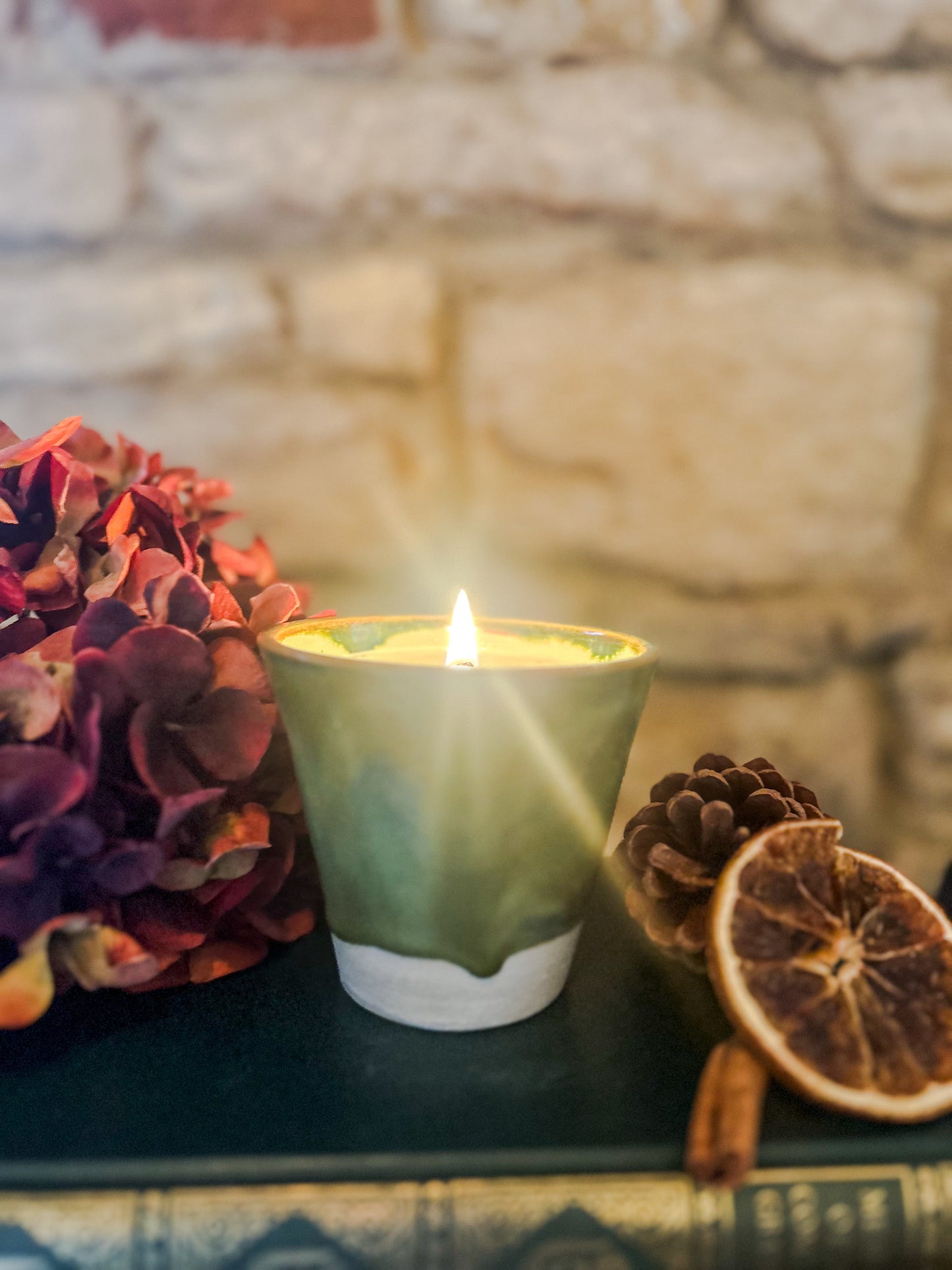 Rustic Handmade Candle - Ember| Cozy, Woodland Nature Scent in Reusable Pot